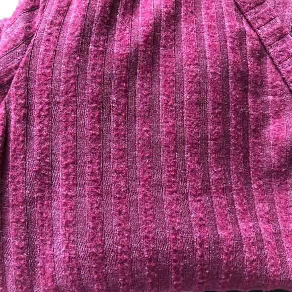 LA Hearts Burgundy Lace Up Crop Top - Picture 8 of 8